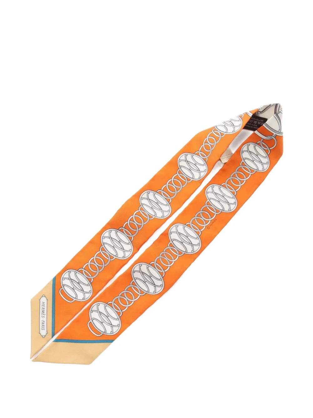 Pre-owned Hermes 2020s Lift Profile Silk Scarf In Orange