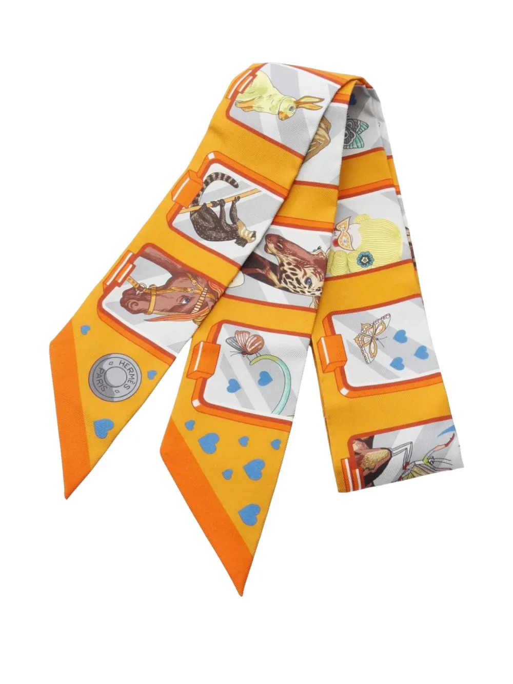 Hermès Pre-Owned 1920s silk scarf | Orange | Image 1
