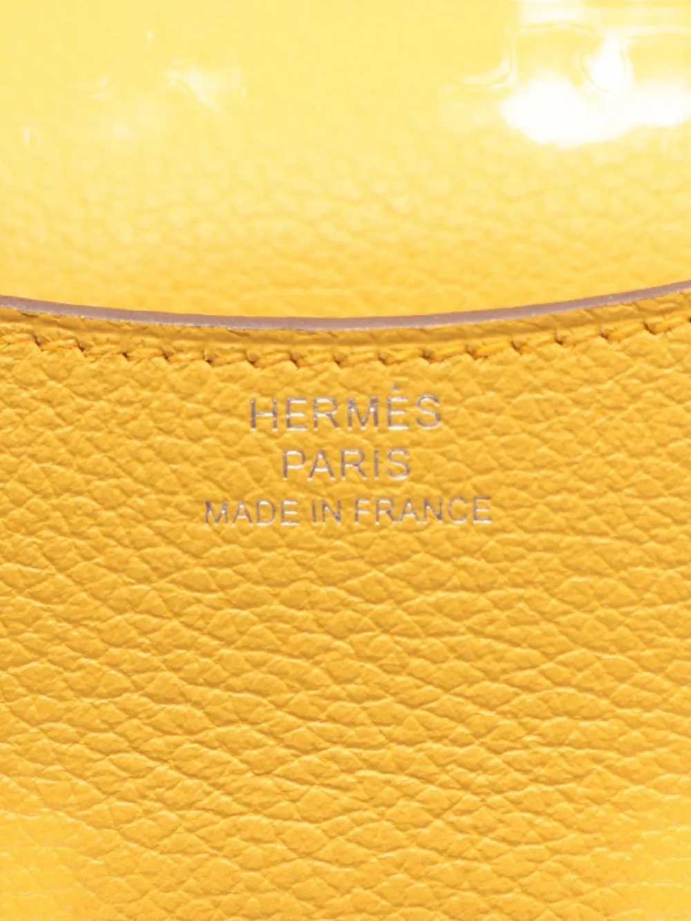 Pre-owned Hermes 2024 Constance Wallet In Yellow