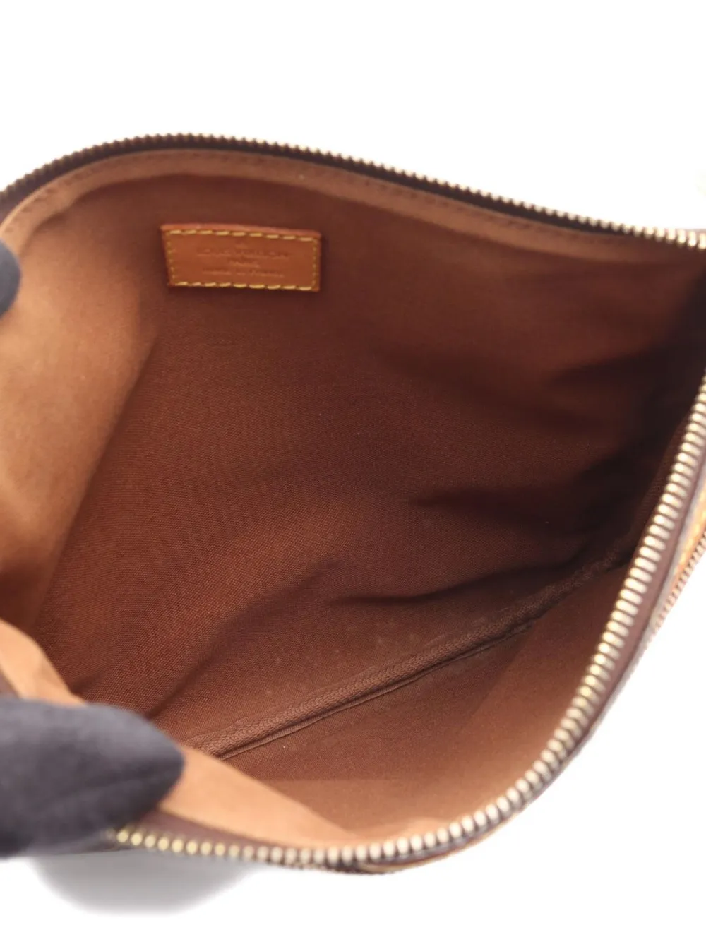 Pre-owned Louis Vuitton 2005 Monogram Bosphore Shoulder Bag In Brown