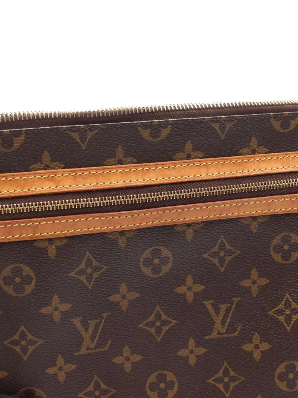Pre-owned Louis Vuitton 2005 Monogram Bosphore Shoulder Bag In Brown