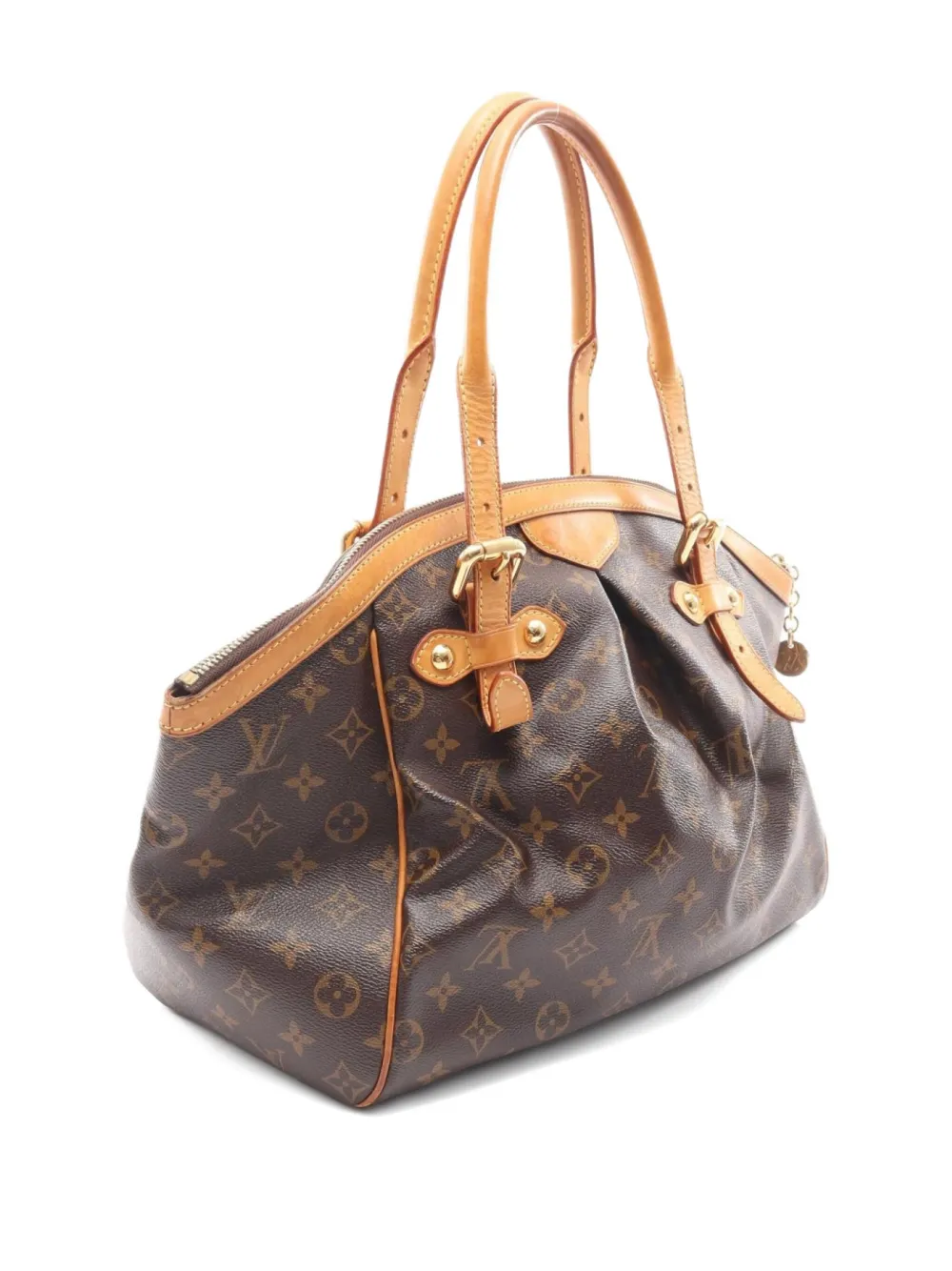 Pre-owned Louis Vuitton 2011 Monogram Tivoli Gm Handbag In Brown