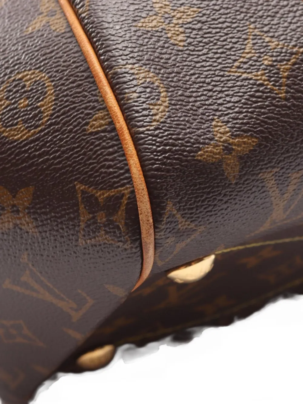 Pre-owned Louis Vuitton 2011 Monogram Tivoli Gm Handbag In Brown