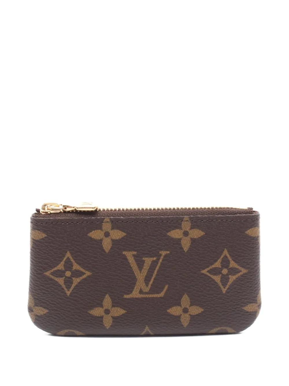 Pre-owned Louis Vuitton 2025 Monogram Cle Coin Purse In Brown