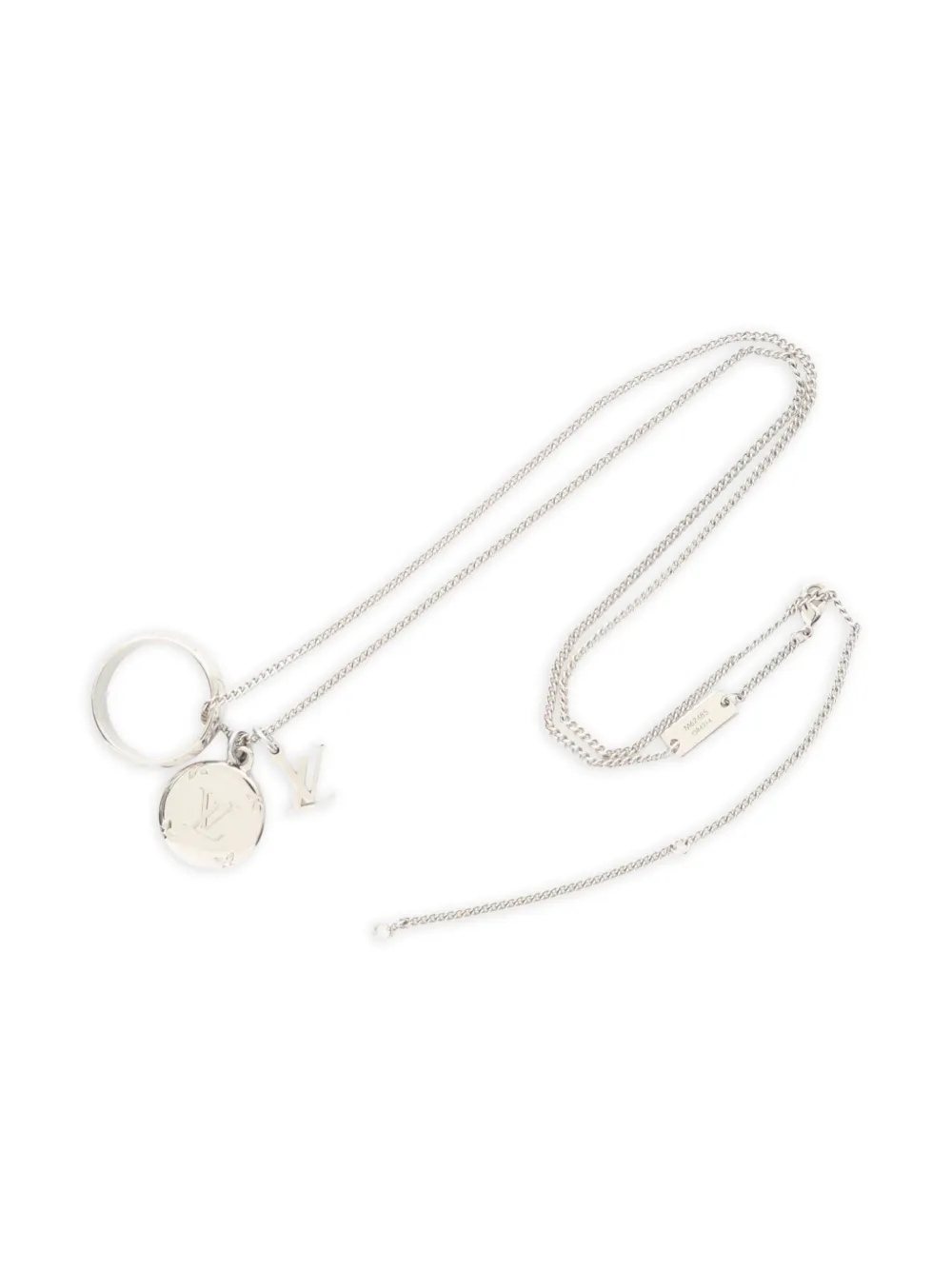 Louis Vuitton Pre-Owned 2024 ring monogram necklace | Silver | Image 1