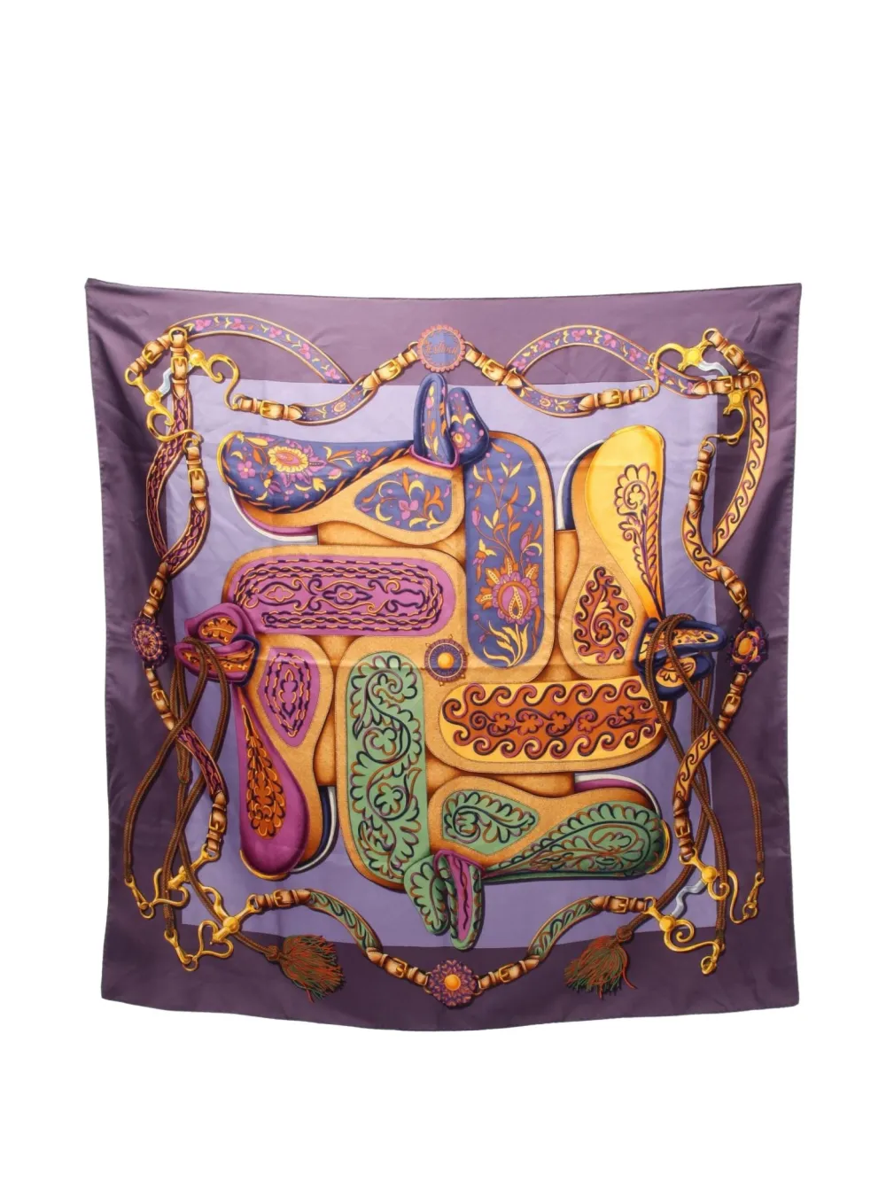 HERMESシルクスカーフ 紫 ドール柄 PURPLE（紫） | HERMES エルメス スカーフ 専門店