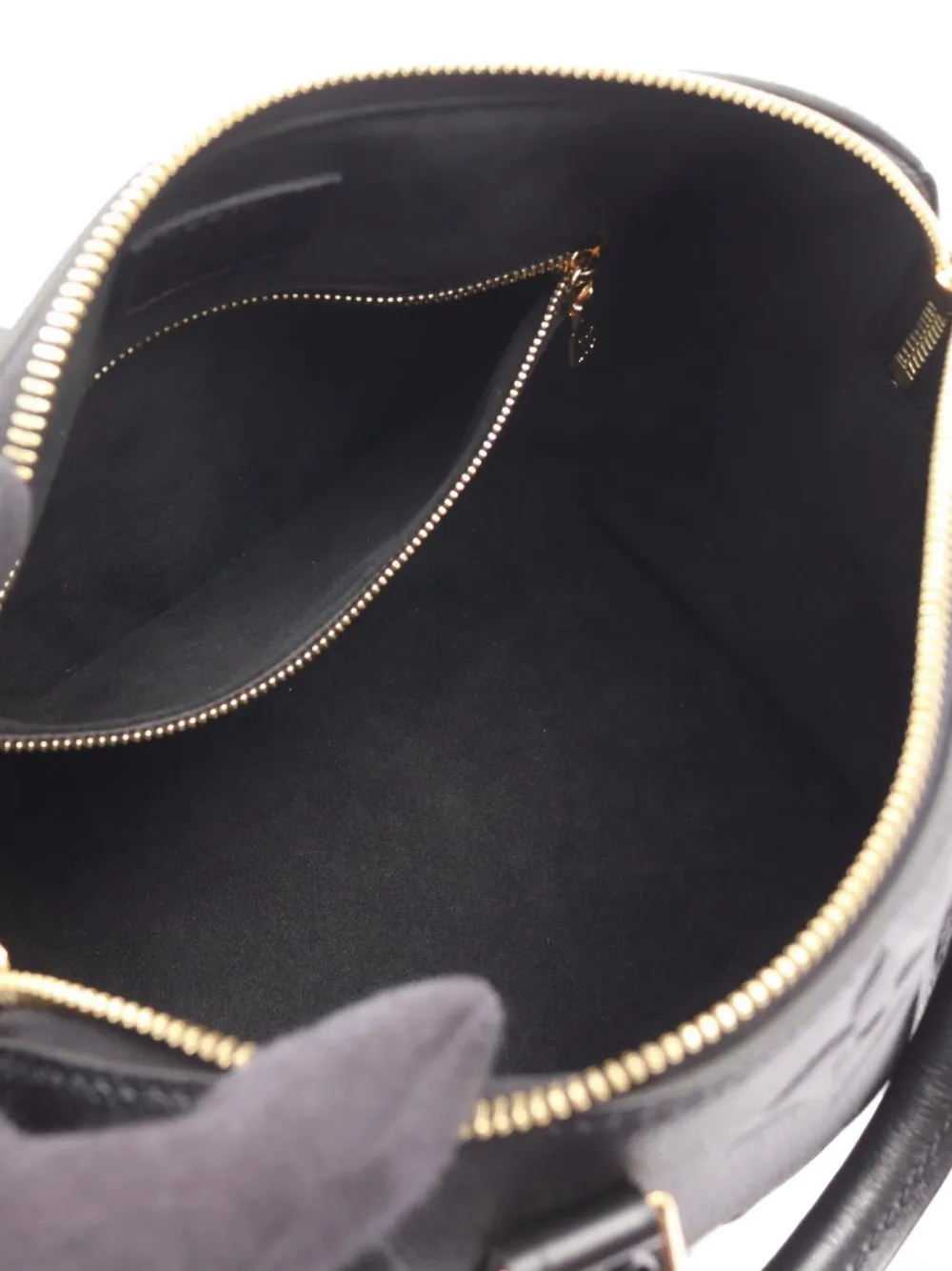 Pre-owned Louis Vuitton 2021 Monogram Empreinte Speedy Handbag In Black