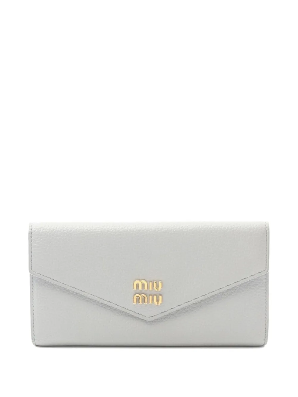 Miu Miu Pre-Owned 2010s Vitello Dino tri-fold wallet | Grey | Image 1