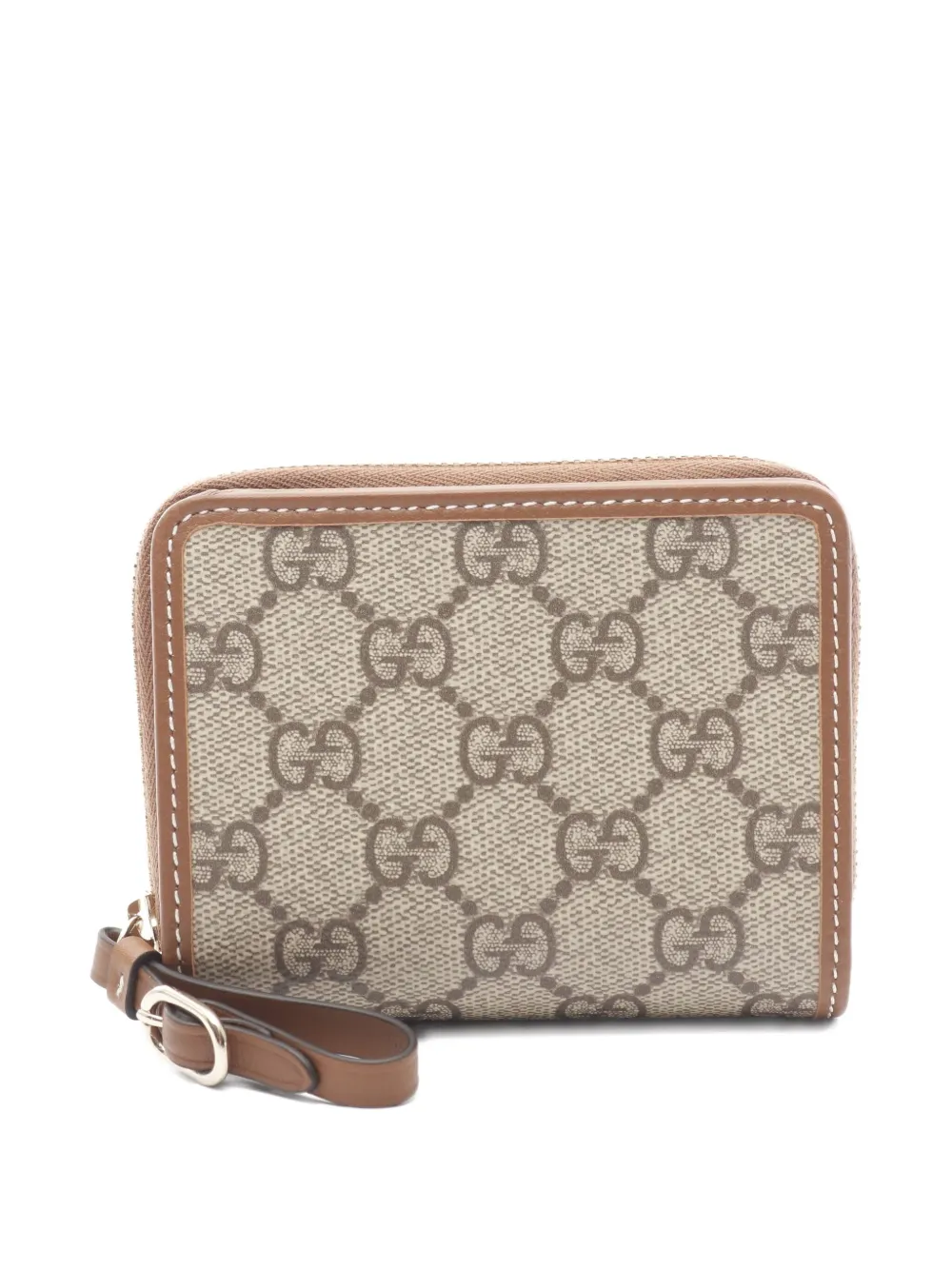Gucci Pre-Owned 2020s GGエンブレム ファスナー財布 - ニュートラル Gucci Pre-Owned 2020s GGエンブレム ファスナー財布 - ニュートラル