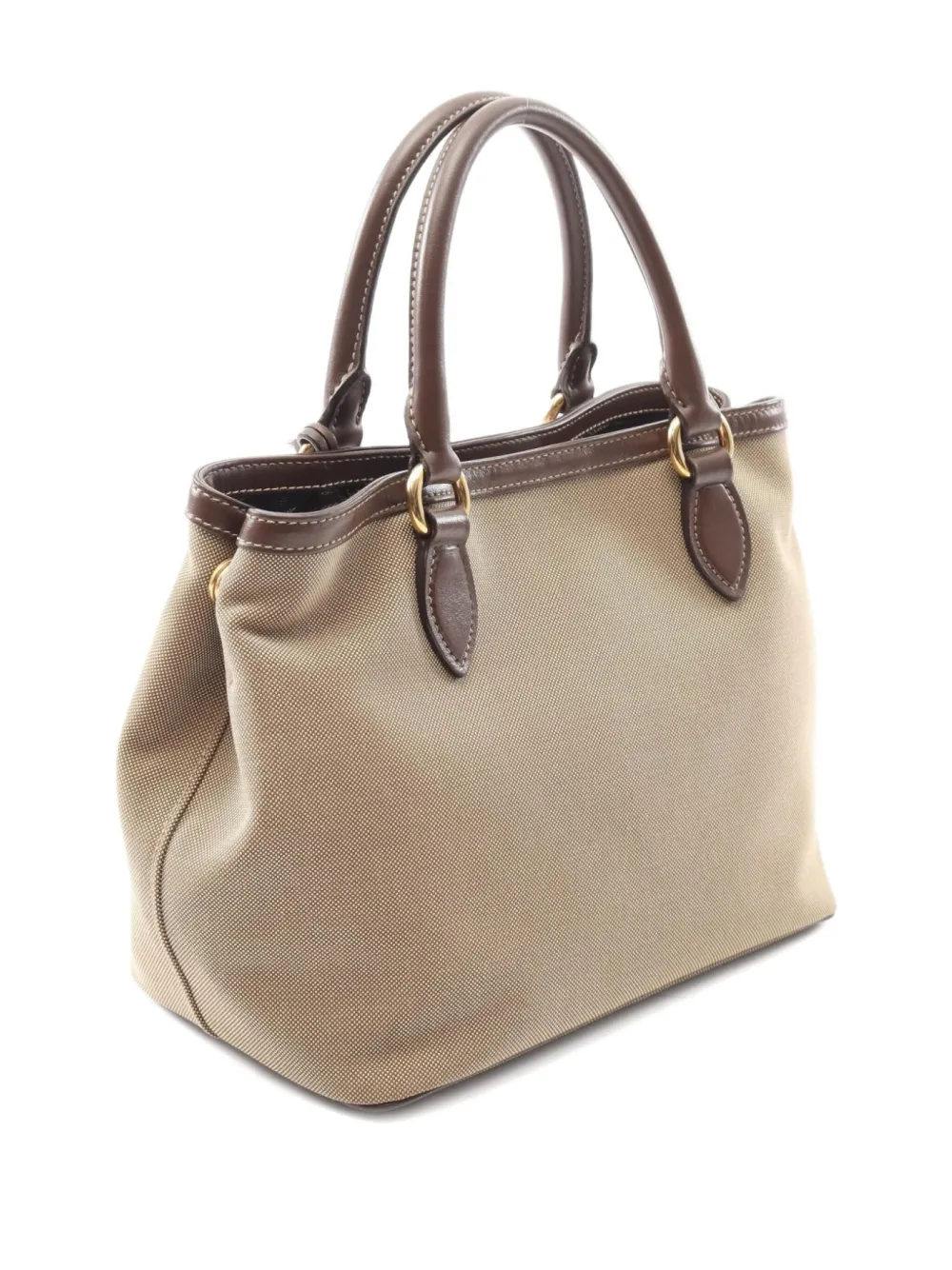 Pre-owned Prada 2010s Logo Jacquard Handbag In Brown