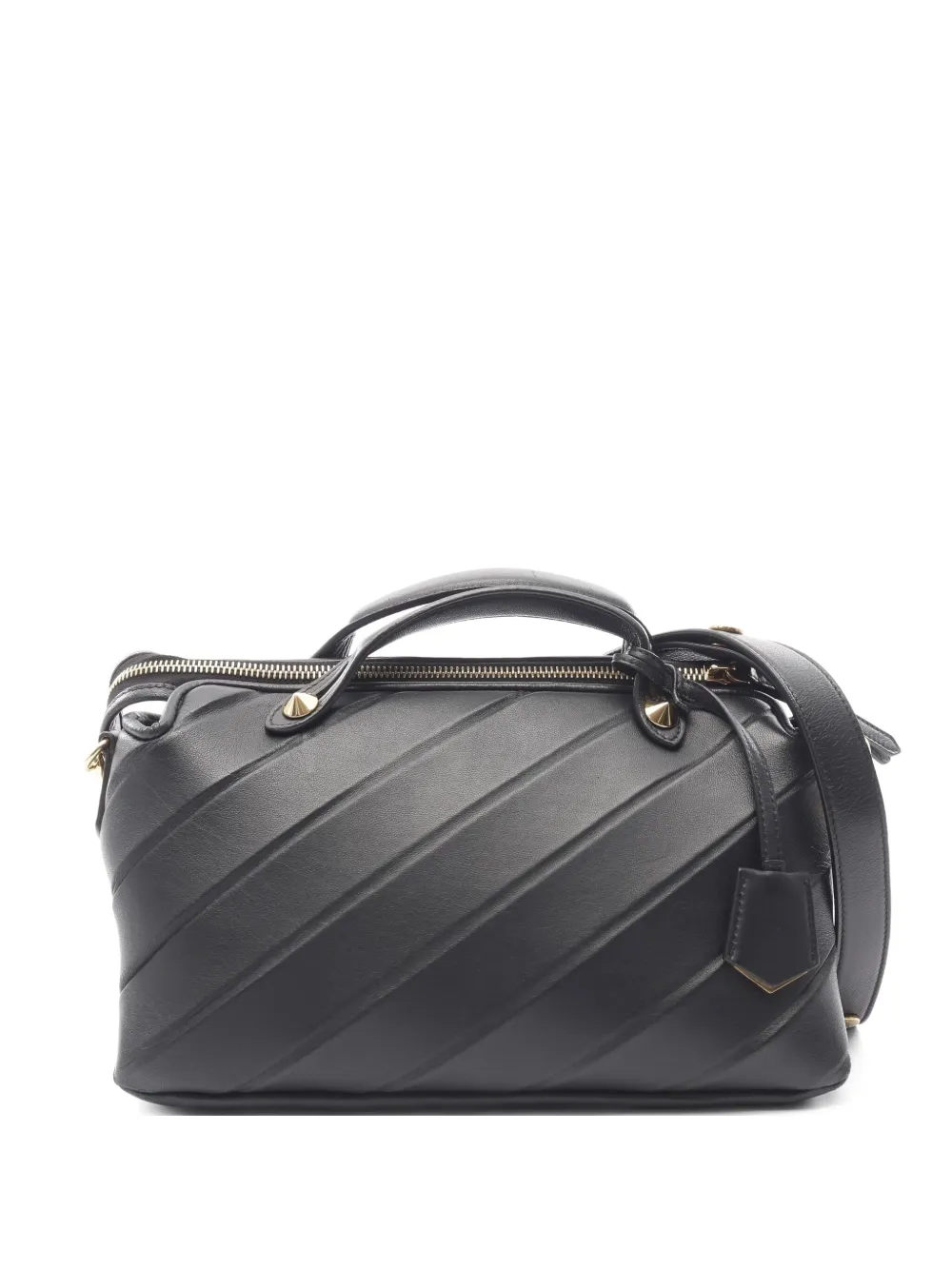 Fendi Pre-Owned 2000s quilted diagonal-pattern handbag | Black | Image 1