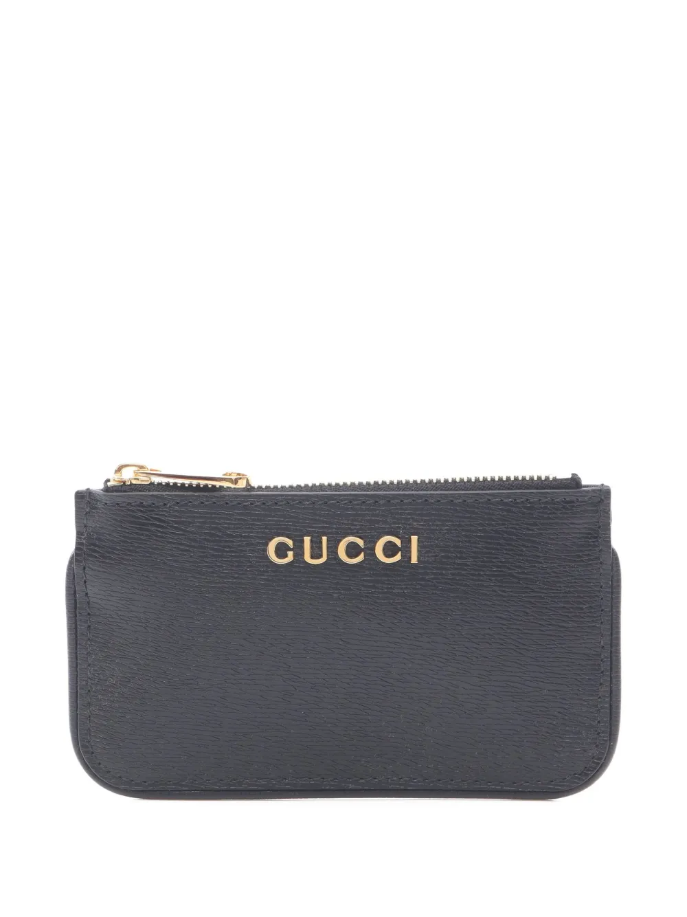 Pre-owned Gucci 2020s Script Coin Purse In Black