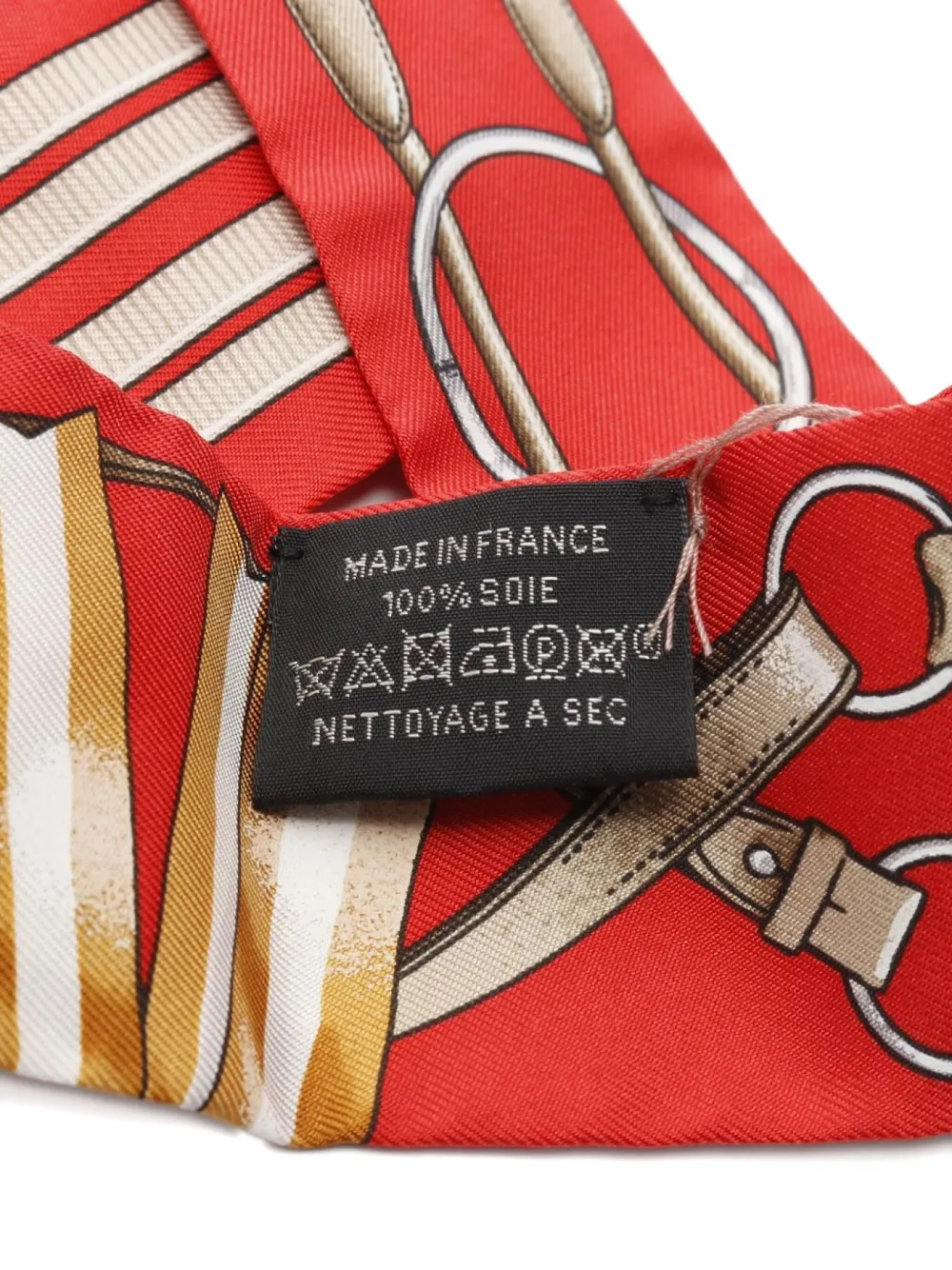 Pre-owned Hermes 20s Silk Scarf In Red