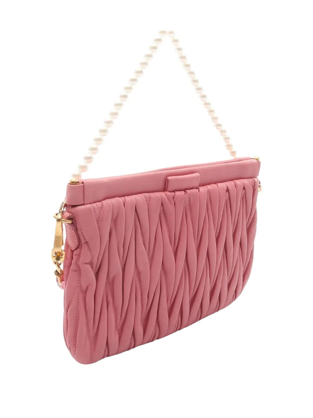 Pre-owned Miu Miu 2010s Matelassé Two-way Handbag In Pink