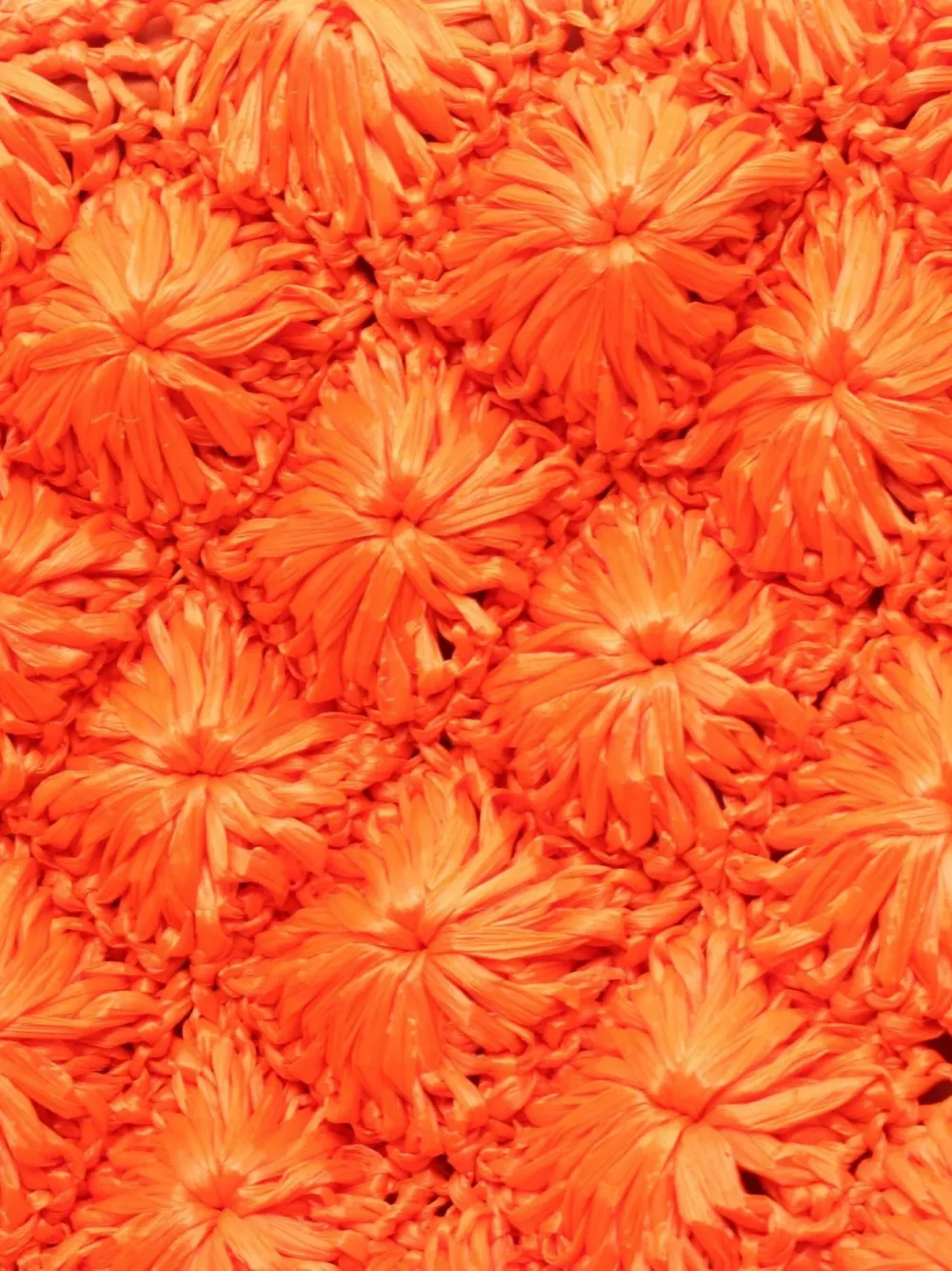 Pre-owned Prada 2010s Raffia Canapa Handbag In Orange