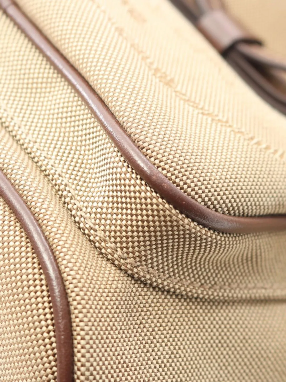Pre-owned Prada 2010s Logo-jacquard Shoulder Bag In Neutral