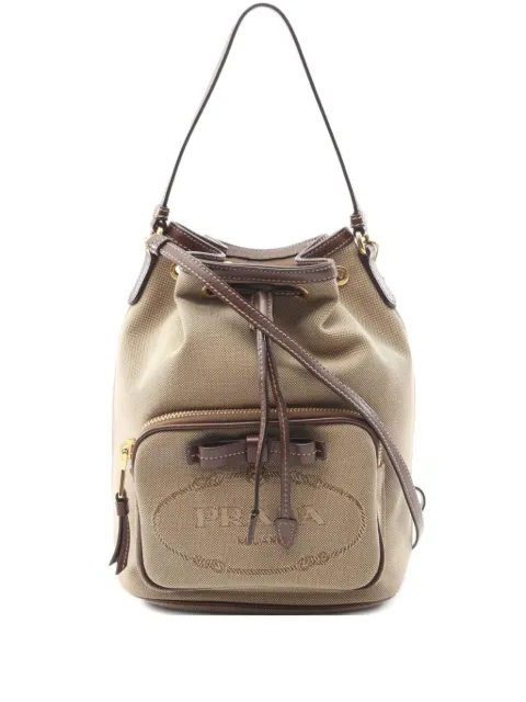 Prada Pre-Owned 2010s logo-jacquard shoulder bag