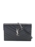 Saint Laurent Pre-Owned 2010s quilted chain wallet - Black