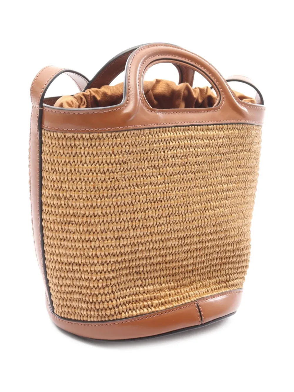 Pre-owned Marni 2010s Tropicialia Mini Bucket Bag In Brown