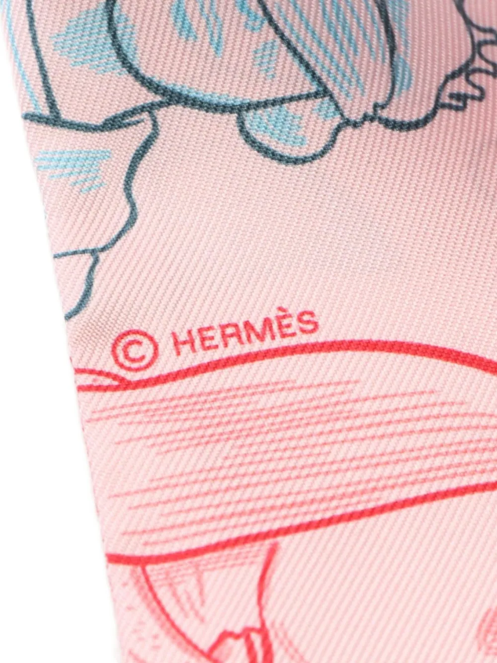 Pre-owned Hermes 20s Silk Scarf In Pink