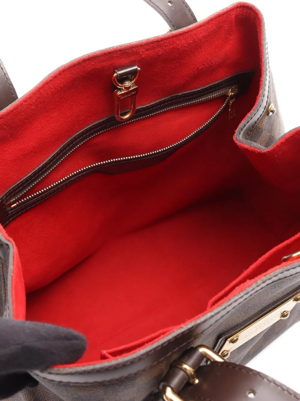 Pre-owned Louis Vuitton 2008 Hampstead Mm Shoulder Bag In Brown