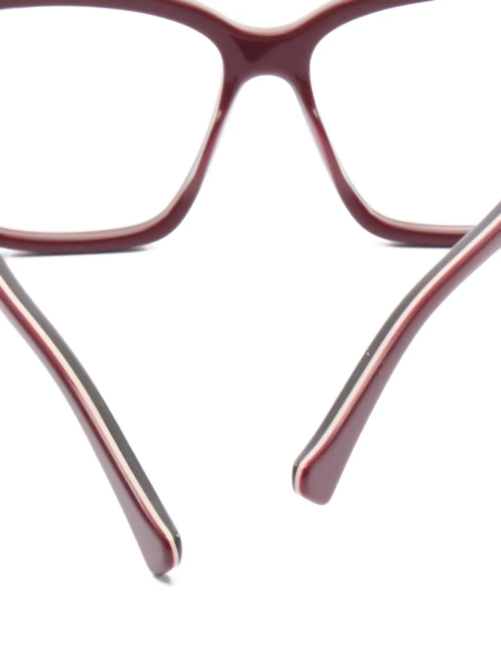 Pre-owned Gucci 长方形框眼镜（2010年代典藏款） In Red