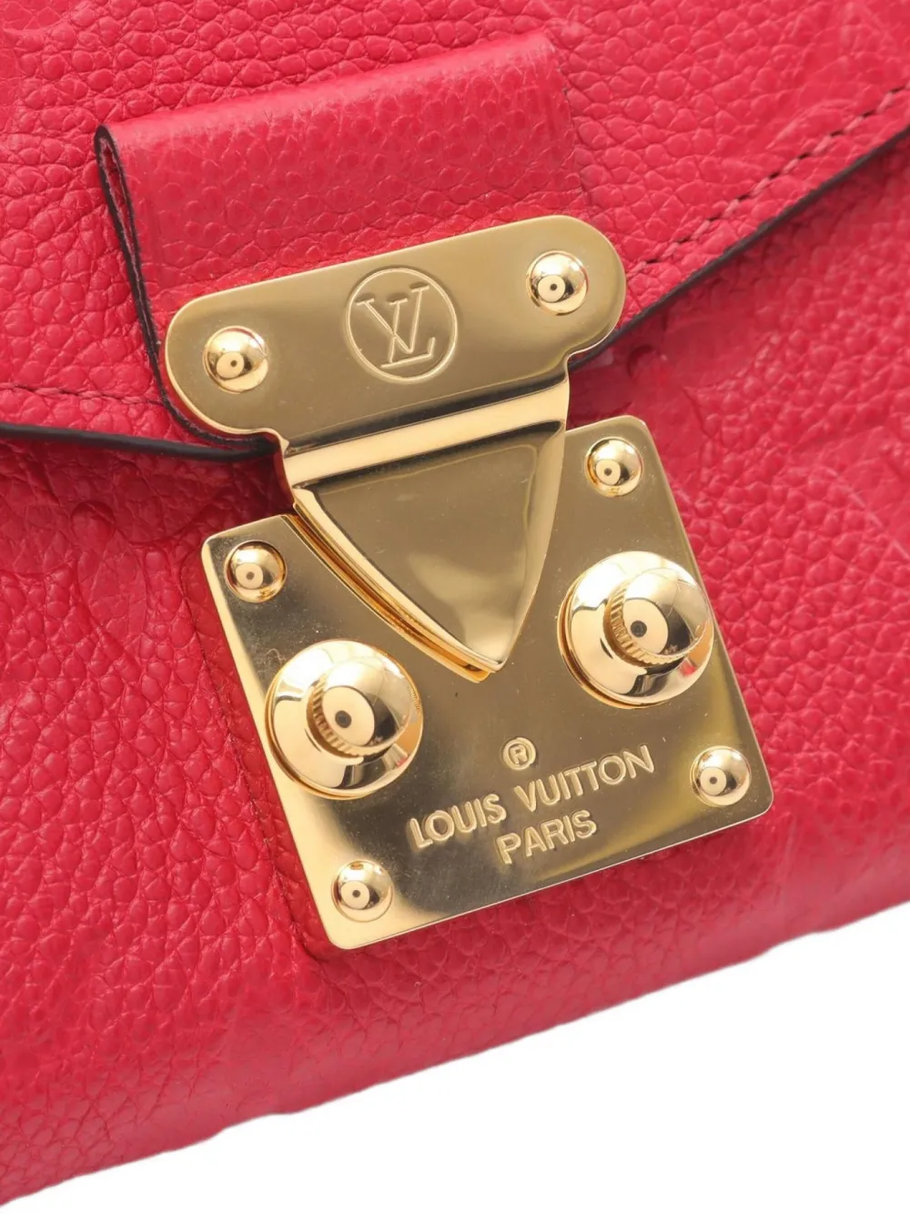 Pre-owned Louis Vuitton 2019 Monogram-embossed Clasp Wallet In Red