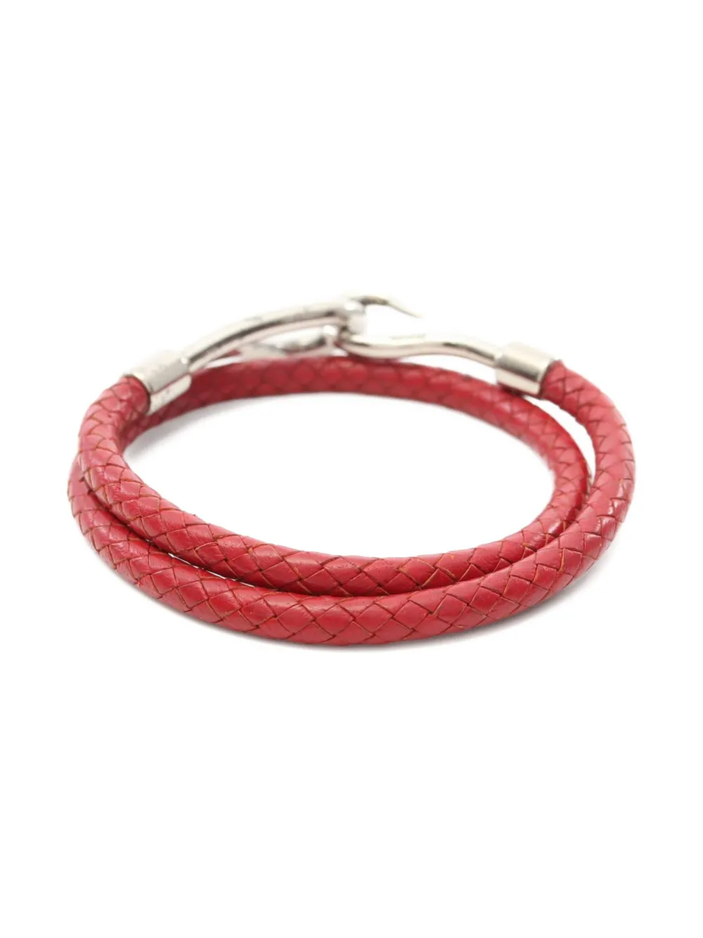 Pre-owned Hermes 2000s Jumbo Choker Bracelet In Red