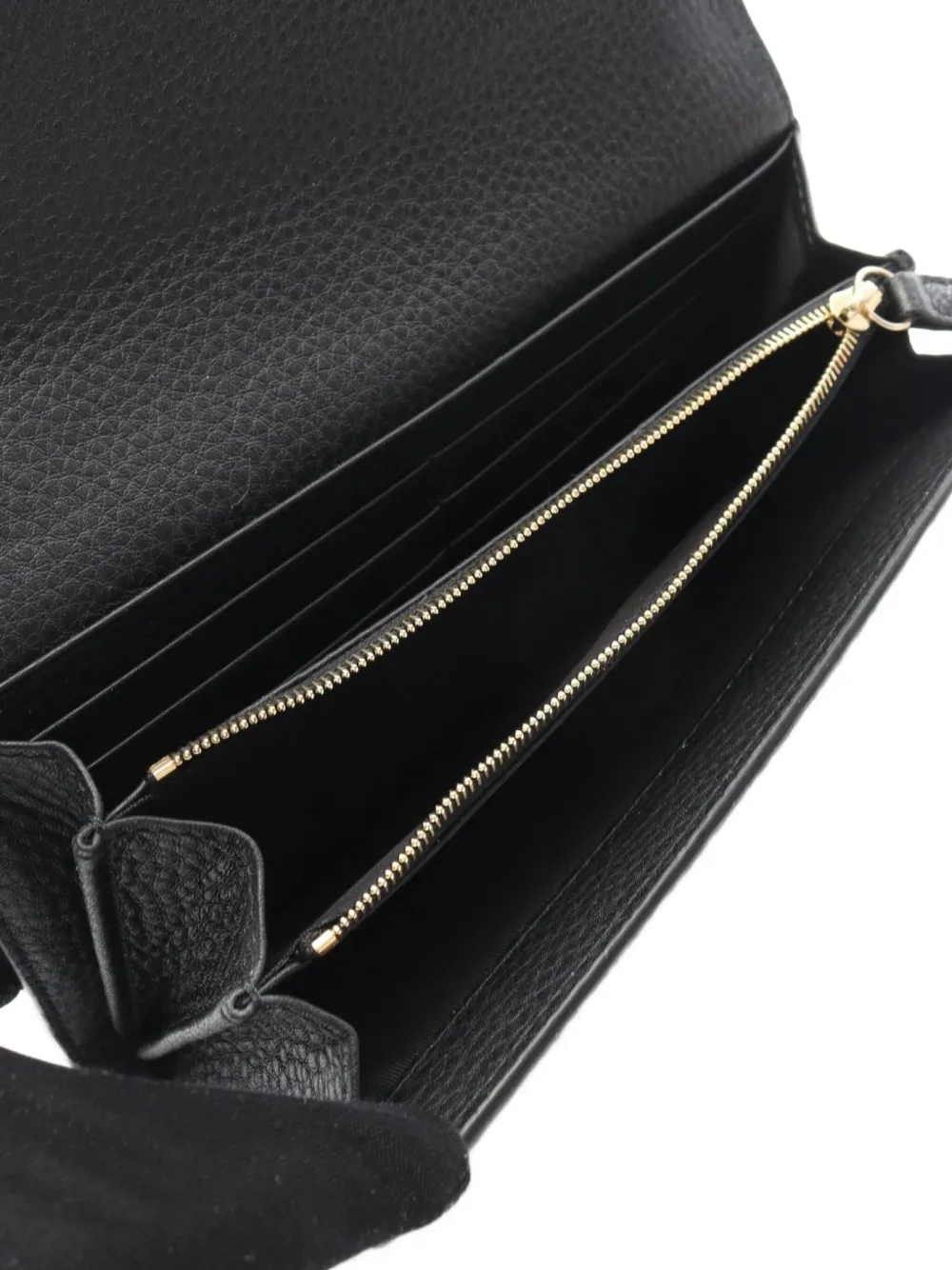 Pre-owned Gucci 2020s Gg Emblem Bi-fold Wallet In Black