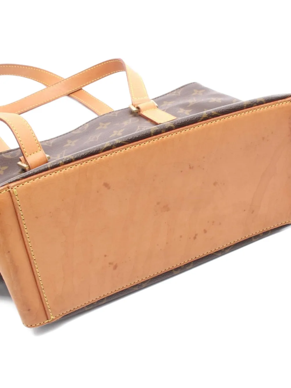 Pre-owned Louis Vuitton 2003 Monogram Cabas Piano Shoulder Bag In Brown