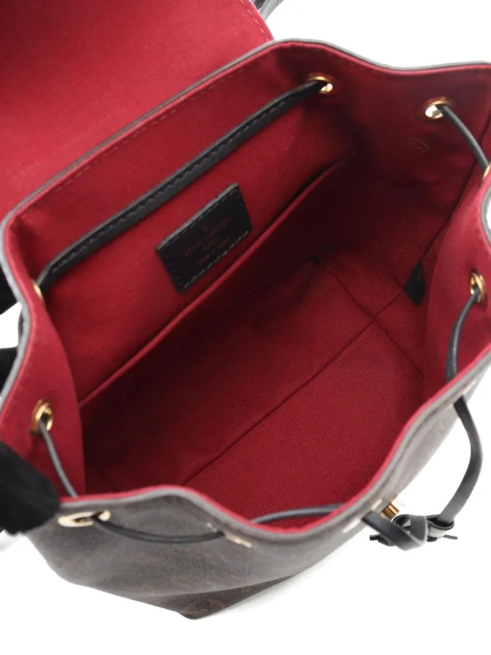 Pre-owned Louis Vuitton 2020 Montsouris Nm Bb Monogram Backpack In Brown