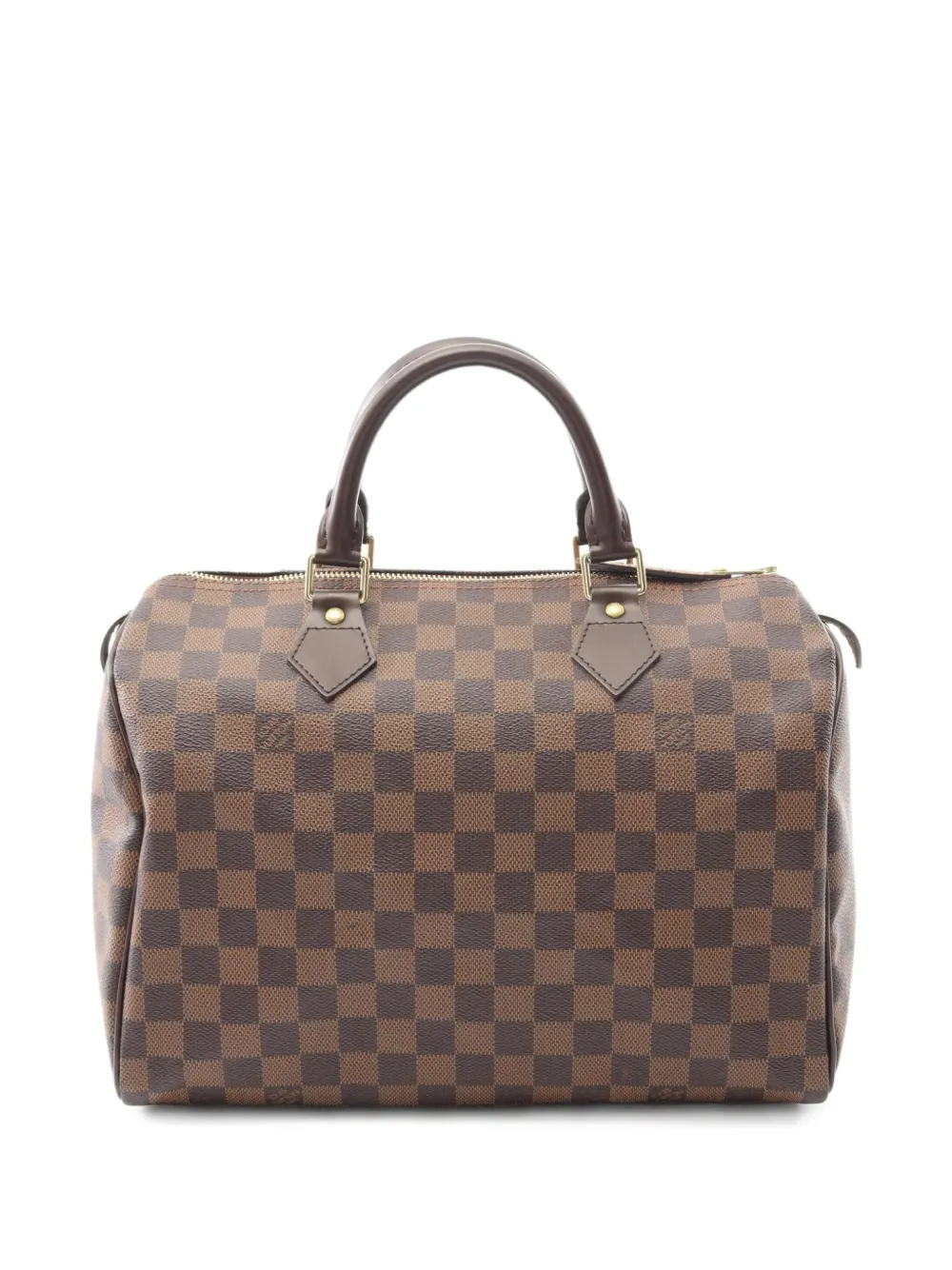 Pre-owned Louis Vuitton 2006 Speedy 30 Damier Ebenè Tote Bag In Brown