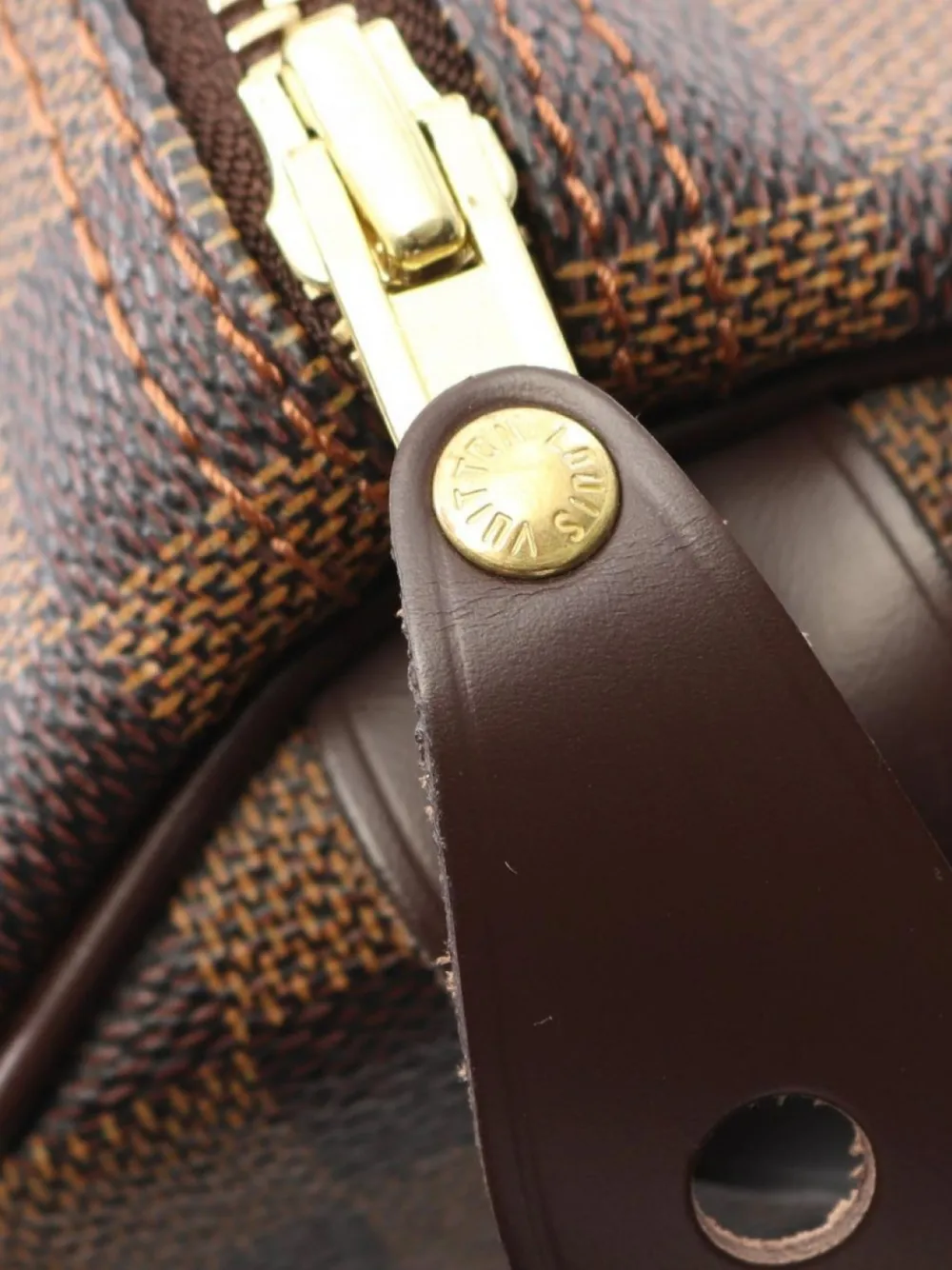 Pre-owned Louis Vuitton 2006 Speedy 30 Damier Ebenè Tote Bag In Brown