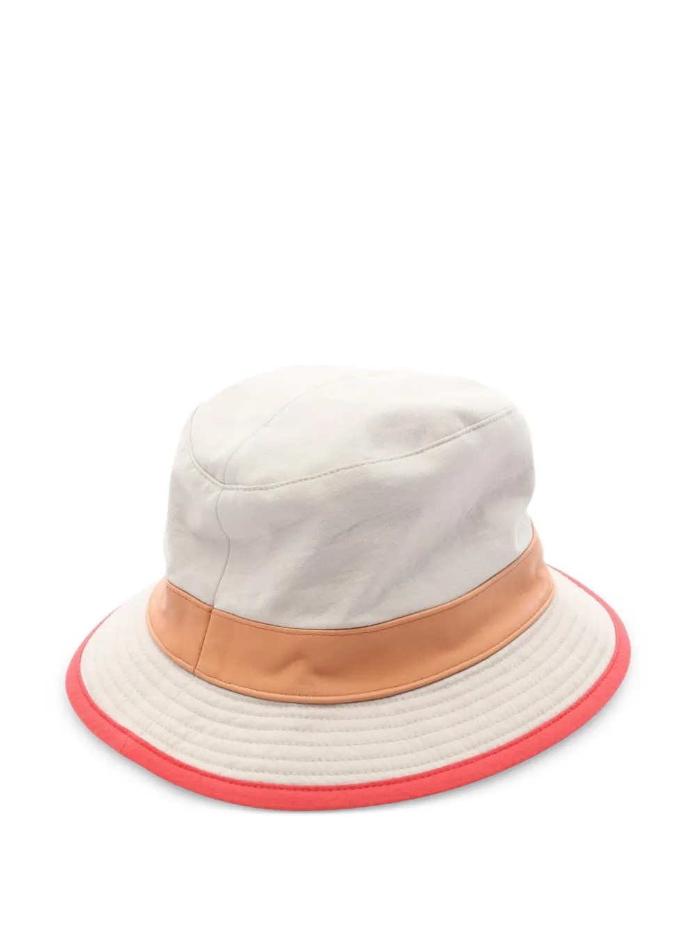 Pre-owned Hermes 2000s Cotton Bucket Hat In Neutral