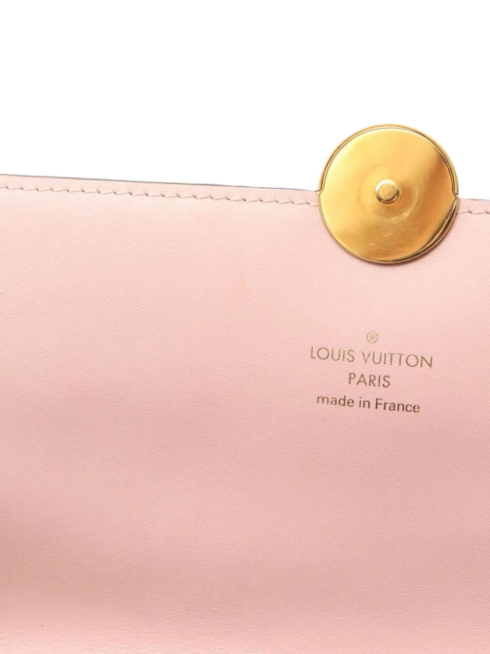 Pre-owned Louis Vuitton 2019 Monogram Chain Wallet In Pink