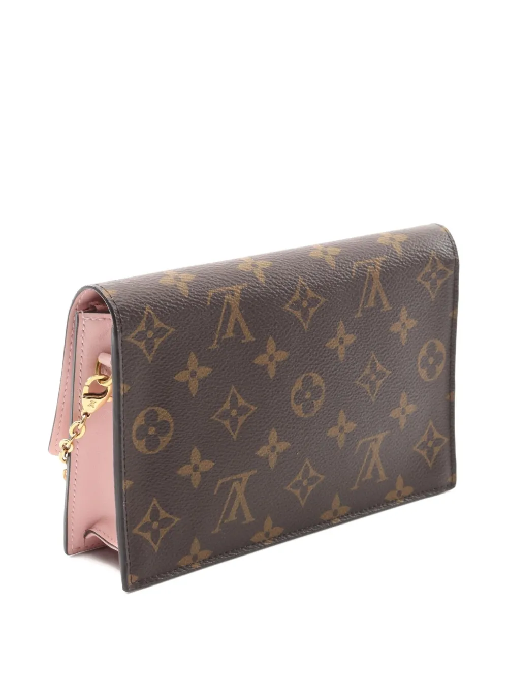 Pre-owned Louis Vuitton 2019 Monogram Chain Wallet In Pink