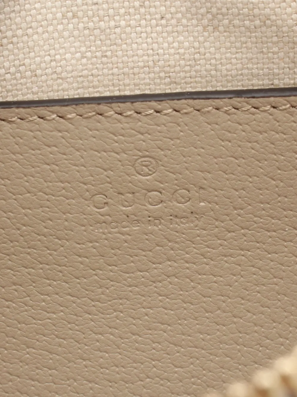 Pre-owned Gucci 2020s Mini Ophidia Gg Supreme Shoulder Bag In Neutral