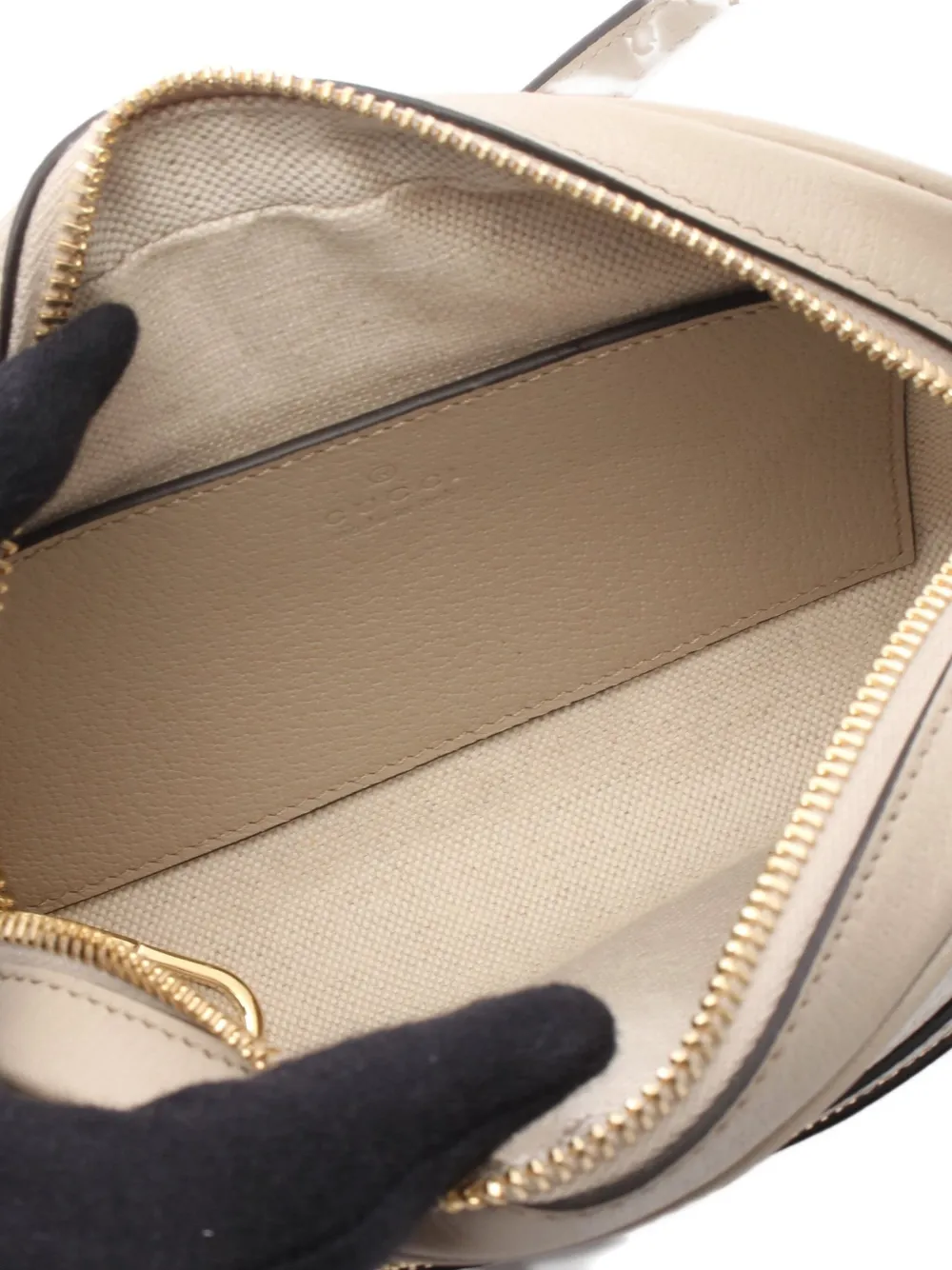 Pre-owned Gucci 2020s Mini Ophidia Gg Supreme Shoulder Bag In Neutral