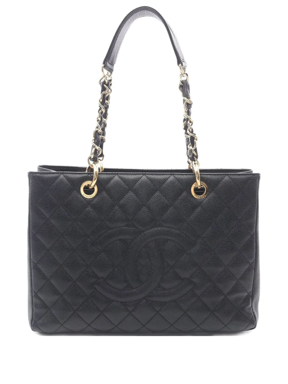 CHANEL Pre-Owned 2012 グランド ショッピング トートバッグ - ブラック CHANEL Pre-Owned 2012 グランド ショッピング トートバッグ - ブラック