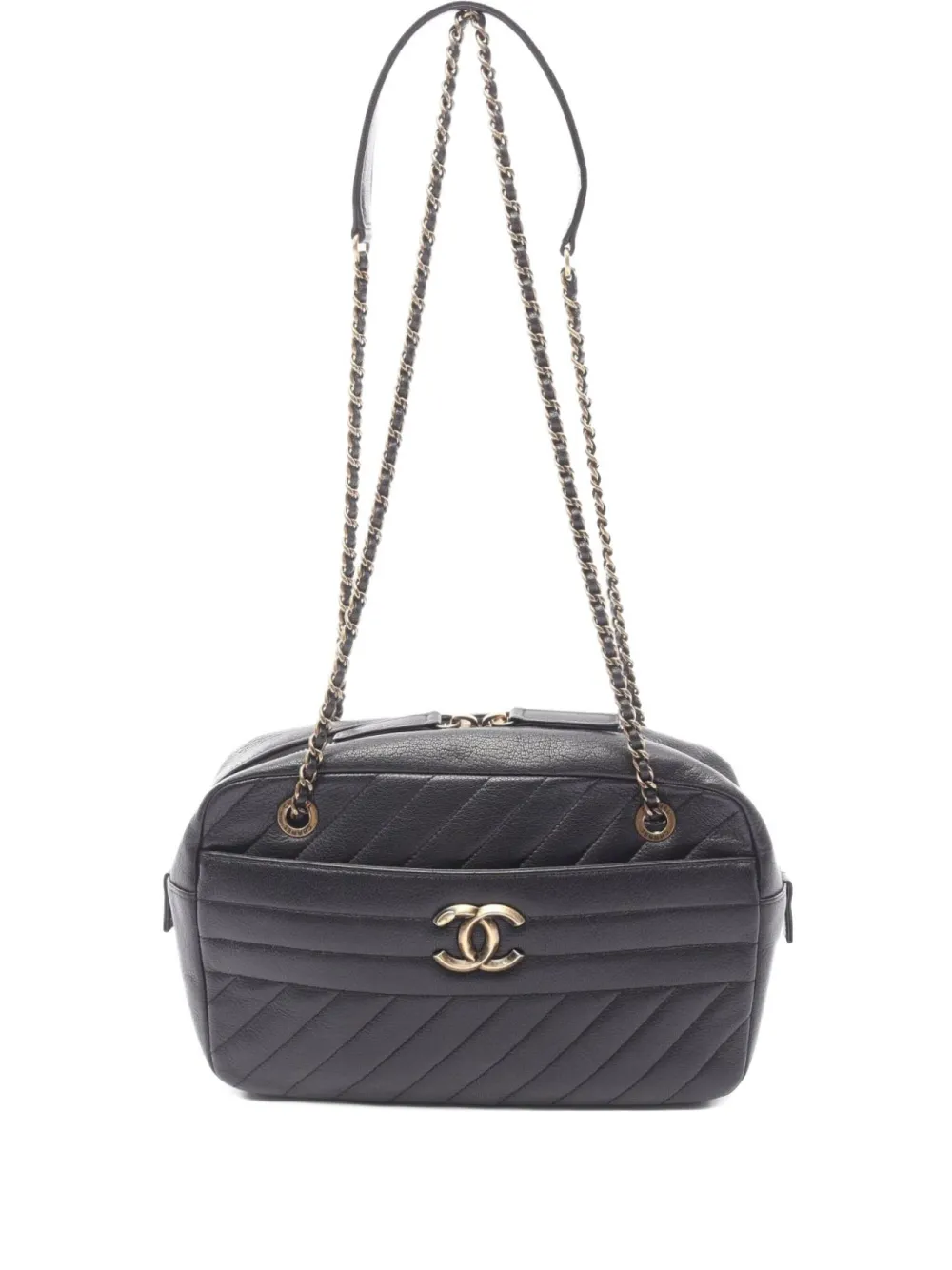 CHANEL Pre-Owned 2016-2017 ココマーク ショルダーバッグ - ブラック CHANEL Pre-Owned 2016-2017 ココマーク ショルダーバッグ - ブラック