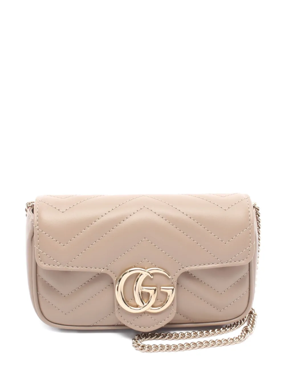 Gucci Pre-Owned 2020s GGマーモント ショルダーバッグ ミニ - ニュートラル Gucci Pre-Owned 2020s GGマーモント ショルダーバッグ ミニ - ニュートラル