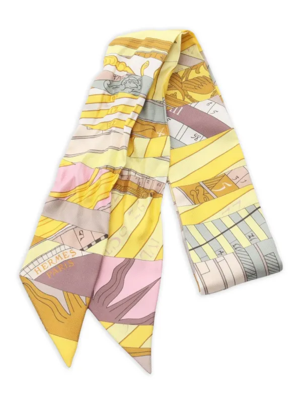 Hermès Pre-Owned 2010s Astrologie Nouvelle Silk Scarf Yellow