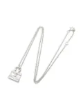 Hermès Pre-Owned 10s 18K white gold Birkin motif diamond necklace - Silver