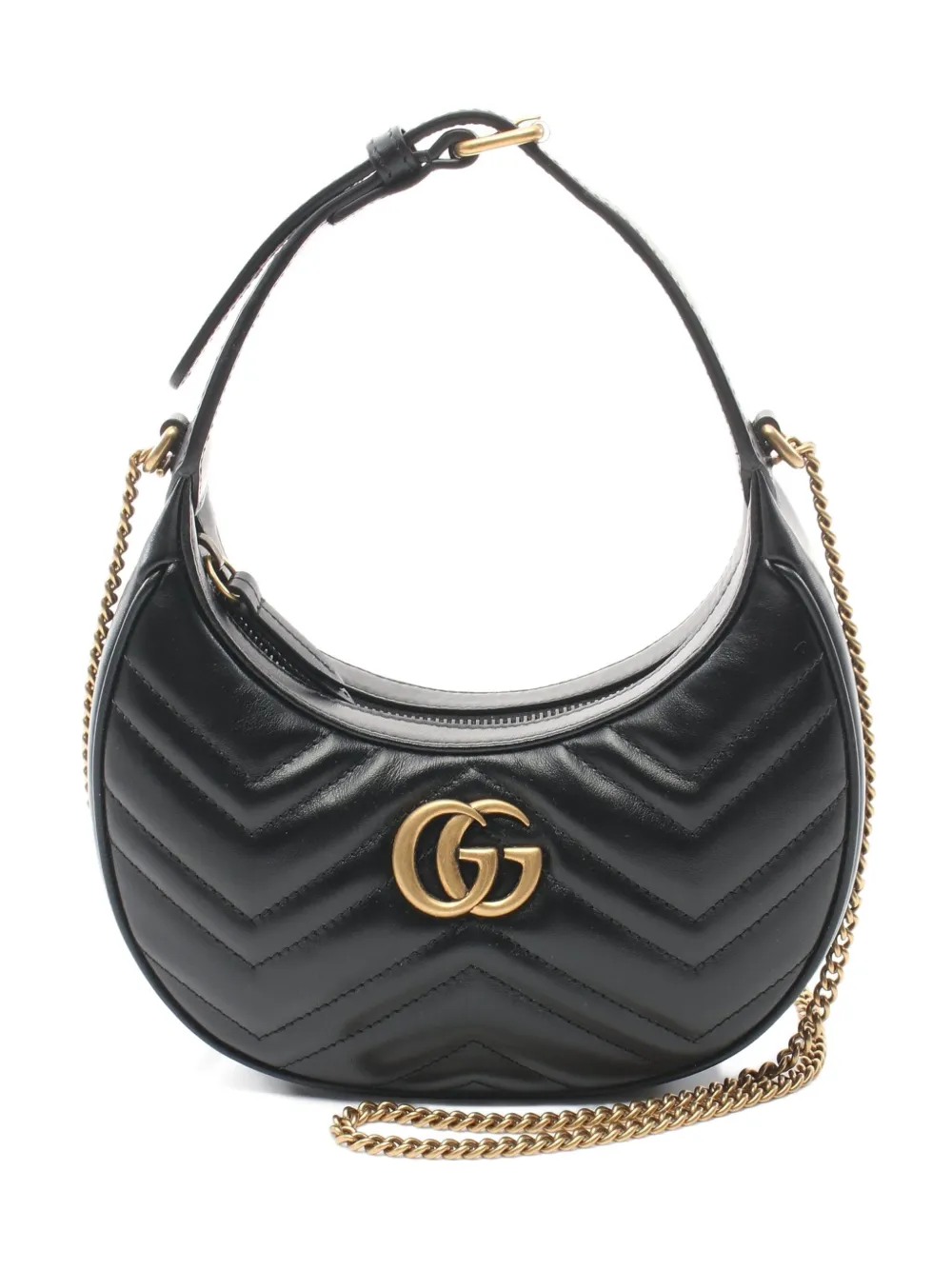 Gucci Pre-Owned 2020s GGマーモント ハンドバッグ - ブラック Gucci Pre-Owned 2020s GGマーモント ハンドバッグ - ブラック