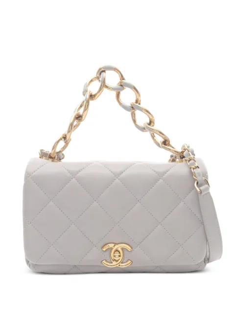 CHANEL Pre-Owned 2021 mini matelassé chain shoulder bag