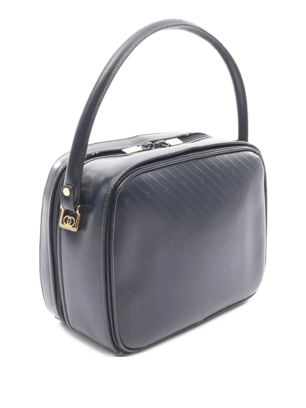Pre-owned Gucci Small 2000s Interlocking G Top Tote Bag In Blue