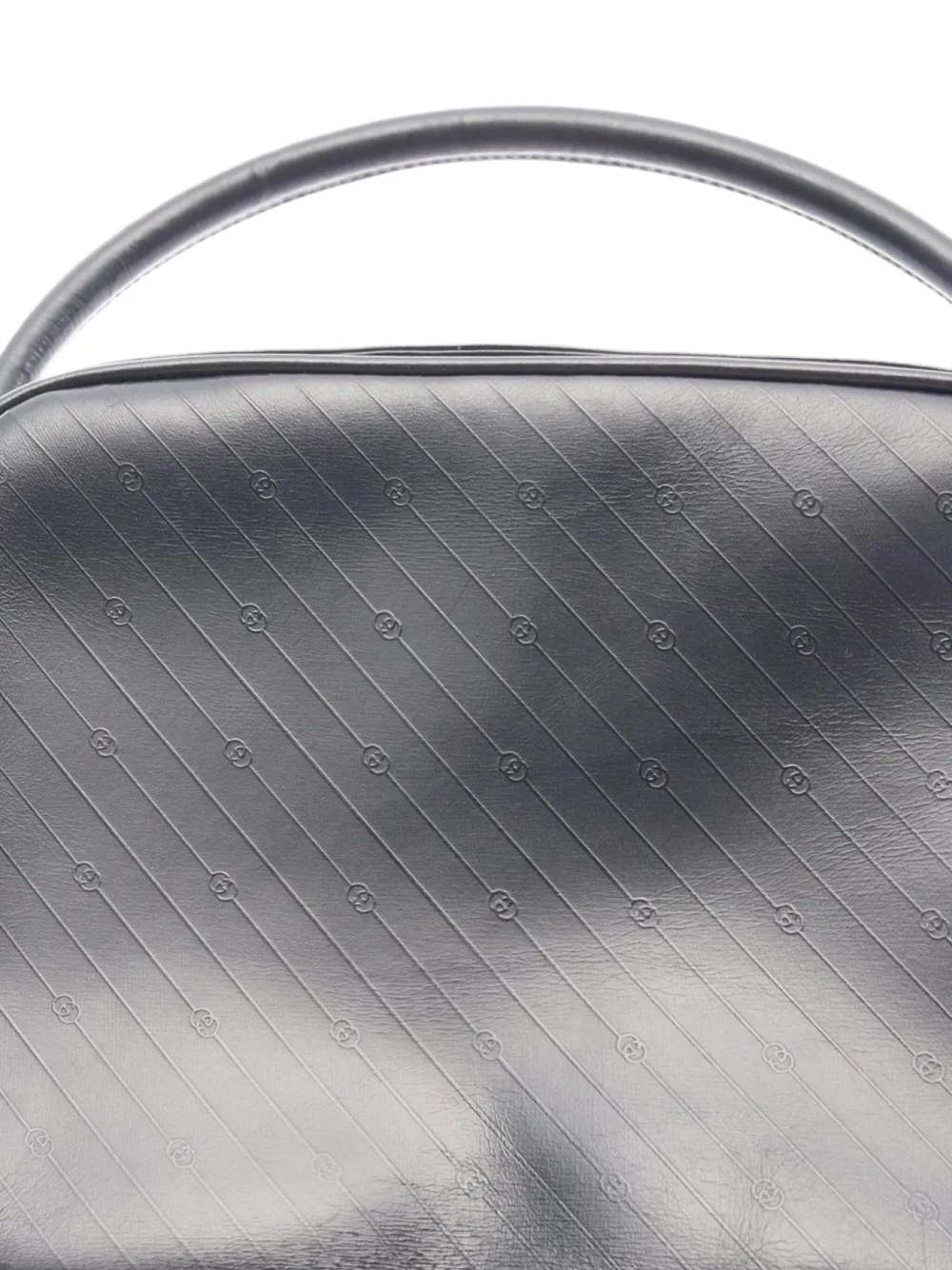 Pre-owned Gucci Small 2000s Interlocking G Top Tote Bag In Blue