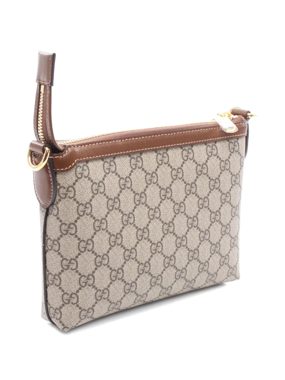 Pre-owned Gucci 2020s Gg Supreme Clutch Bag In Brown