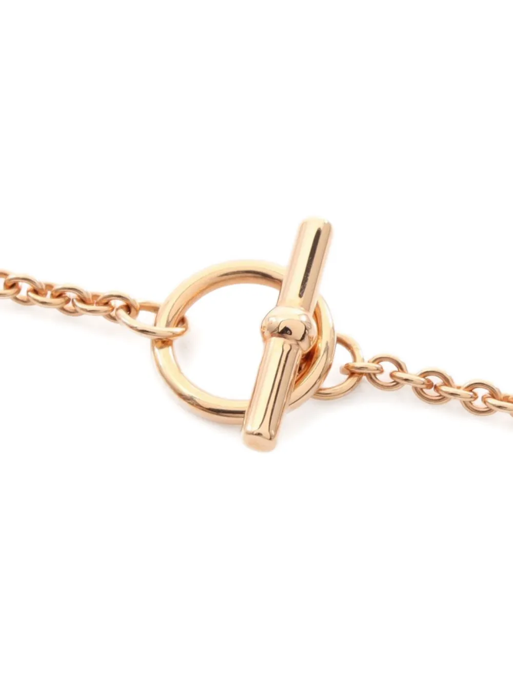 Pre-owned Hermes 2020s Mini Mayon Pm Necklace In Gold