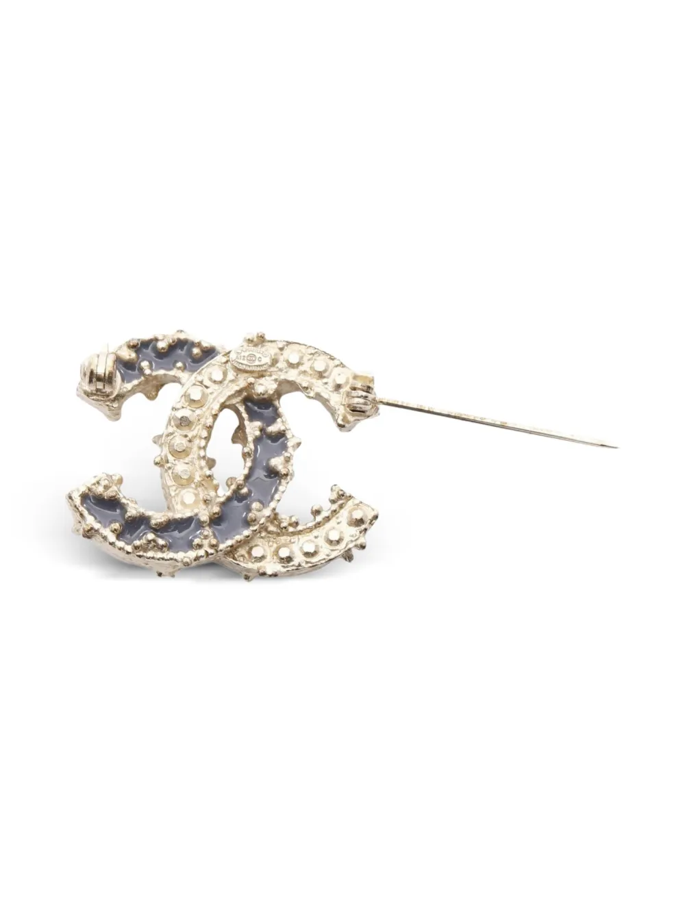 CHANEL Pre-Owned 1980s enamel CC brooch | Image 2